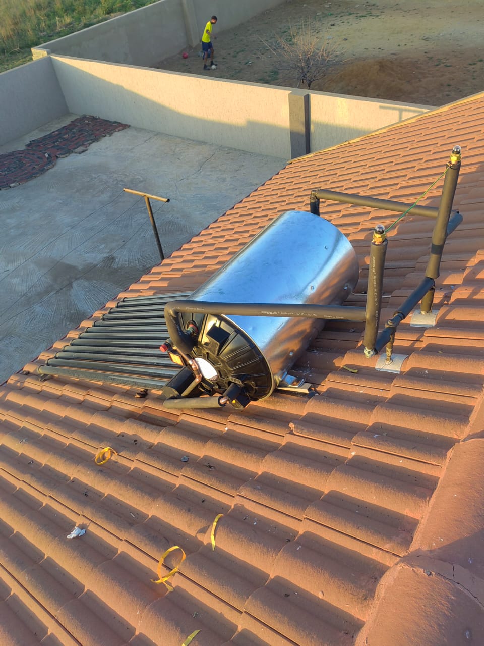 Outdoor Geyser Installation